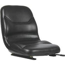 ONE PIECE CONTUERED HIGH BACK SEAT WITH SLIDES FOR UTILITY / INDUSTRIAL APPLICATIONS - BLACK VINYL