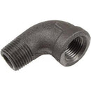 1/2 INCH X 1/2 INCH MNPT X FNPT  BLACK IRON STREET ELBOW - 90