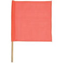 18 INCH MESH SAFETY FLAG WITH WOODEN STAFF - ORANGE