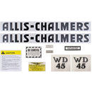 Decal Set for Allis Chalmers WD45 - Mylar, D0762 - Quality Farm Supply