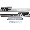 Decal Set for Massey Ferguson 205 Hood Only - Mylar, D4724 - Quality Farm Supply